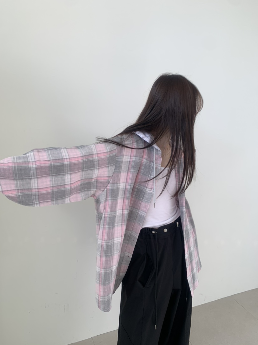 LE AVE韓國直郵實拍女裝新款職業休閑人氣襯衫蕾絲衫兜帽LE AVE襯衫/蕾絲衫