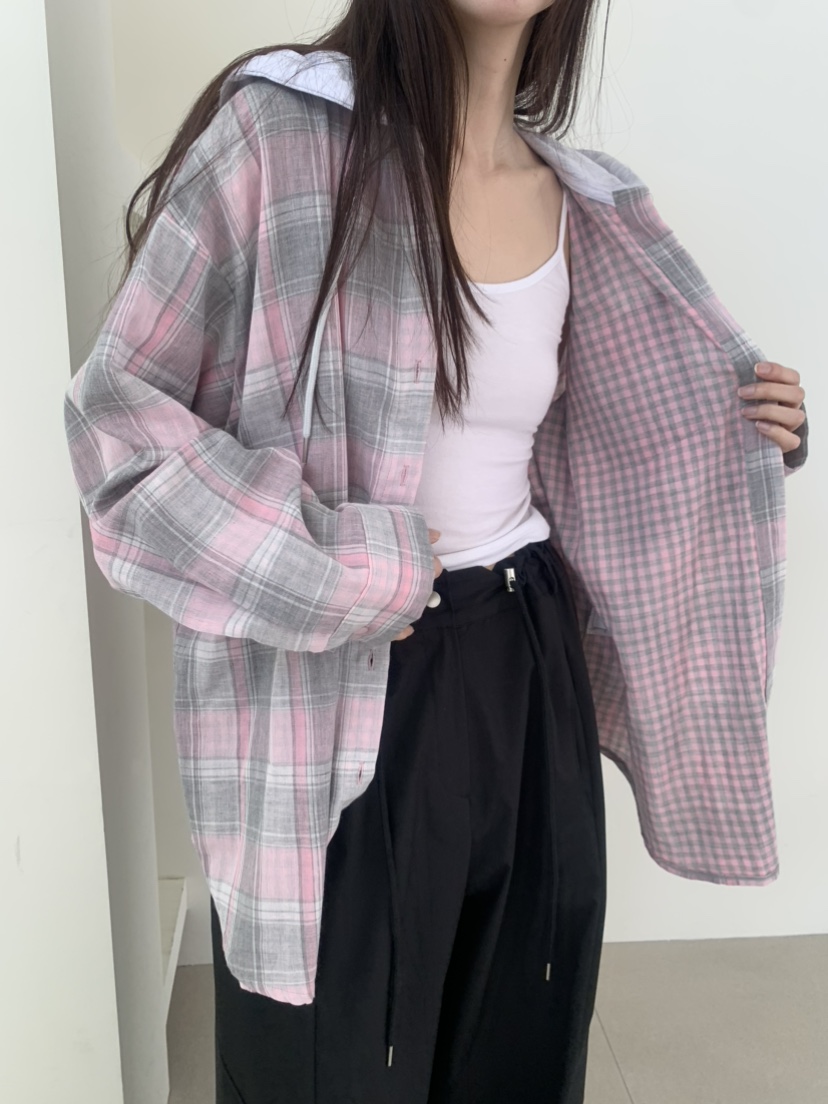 LE AVE韓國直郵實拍女裝新款職業休閑人氣襯衫蕾絲衫兜帽LE AVE襯衫/蕾絲衫