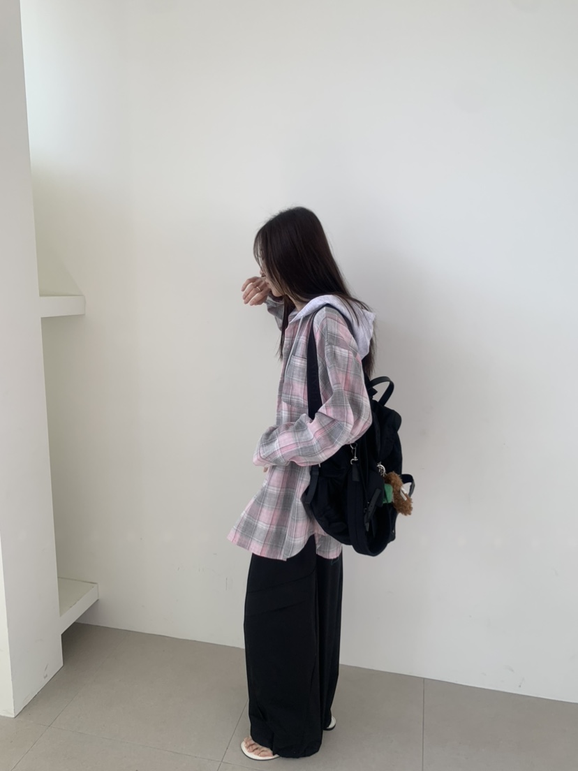 LE AVE韓國直郵實拍女裝新款職業休閑人氣襯衫蕾絲衫兜帽LE AVE襯衫/蕾絲衫