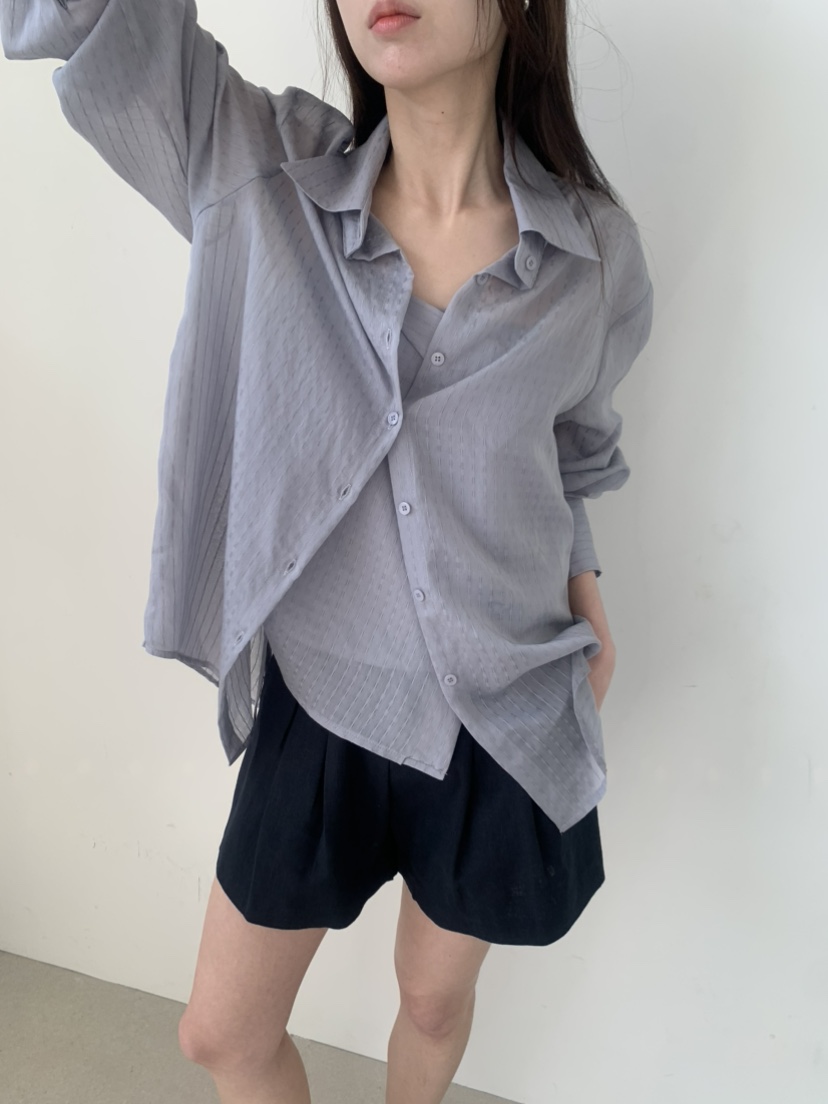 LE AVE韓國直郵實拍女裝新品職業熱賣推薦休閑襯衫蕾絲衫LE AVE襯衫/蕾絲衫