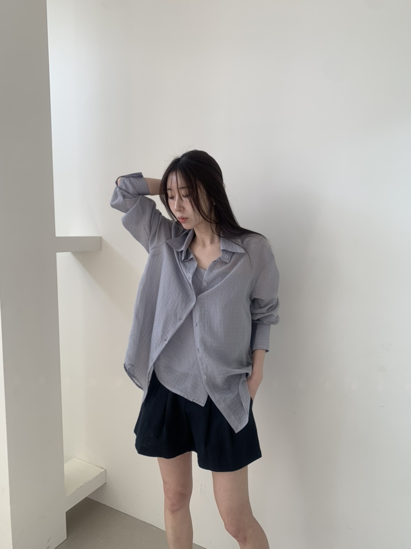 LE AVE韓國直郵實拍女裝新品職業熱賣推薦休閑襯衫蕾絲衫LE AVE襯衫/蕾絲衫