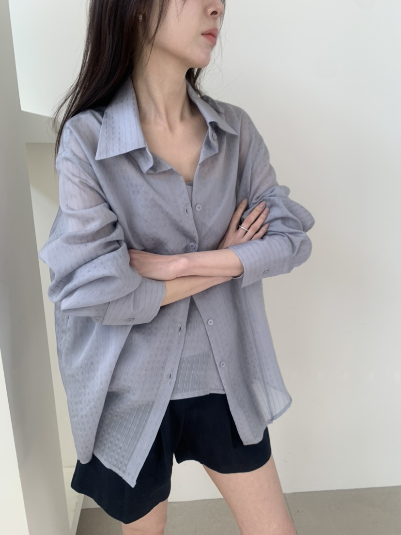 LE AVE韓國直郵實拍女裝新品職業熱賣推薦休閑襯衫蕾絲衫LE AVE襯衫/蕾絲衫