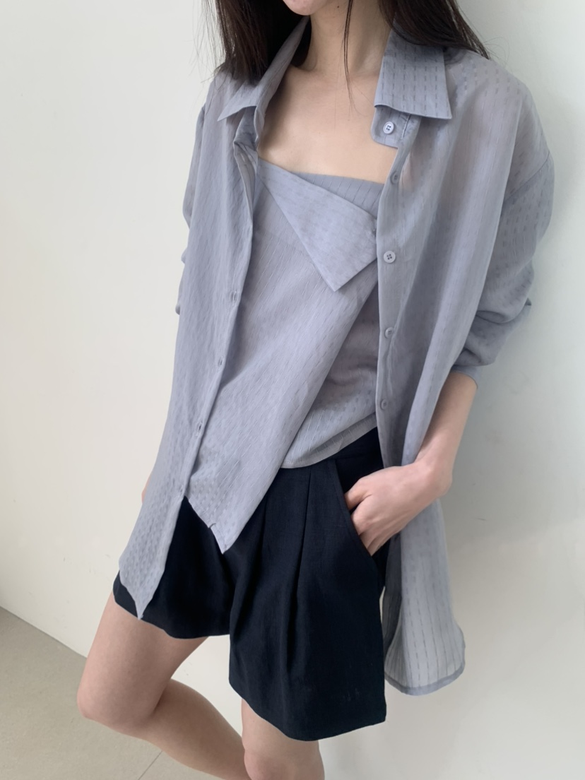 LE AVE韓國直郵實拍女裝新品職業熱賣推薦休閑襯衫蕾絲衫LE AVE襯衫/蕾絲衫