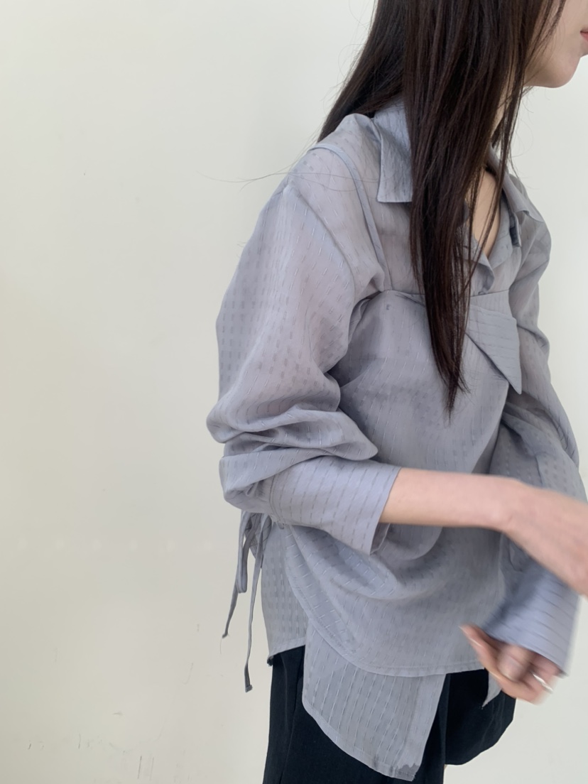 LE AVE韓國直郵實拍女裝新品職業熱賣推薦休閑襯衫蕾絲衫LE AVE襯衫/蕾絲衫