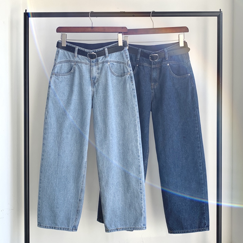 DAVICHI/D.SECOND韓國直郵實拍女士新品休閑牛仔褲含隨機腰帶DAVICHI/D.SECOND牛仔褲