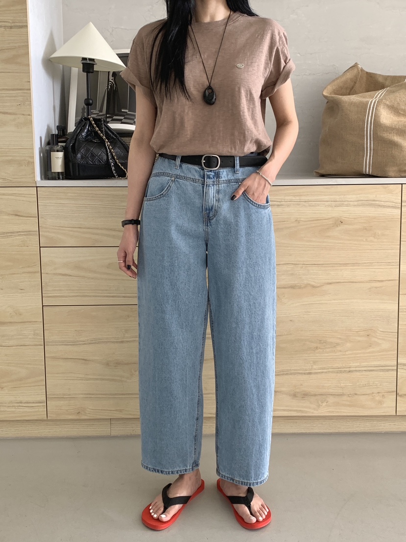 DAVICHI/D.SECOND韓國直郵實拍女士新品休閑牛仔褲含隨機腰帶DAVICHI/D.SECOND牛仔褲