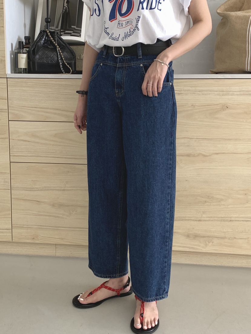 DAVICHI/D.SECOND韓國直郵實拍女士新品休閑牛仔褲含隨機腰帶DAVICHI/D.SECOND牛仔褲