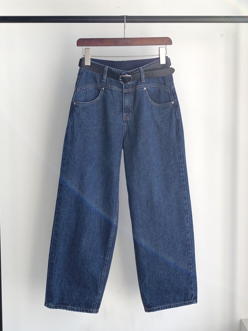 DAVICHI/D.SECOND韓國直郵實拍女士新品休閑牛仔褲含隨機腰帶DAVICHI/D.SECOND牛仔褲圖色2