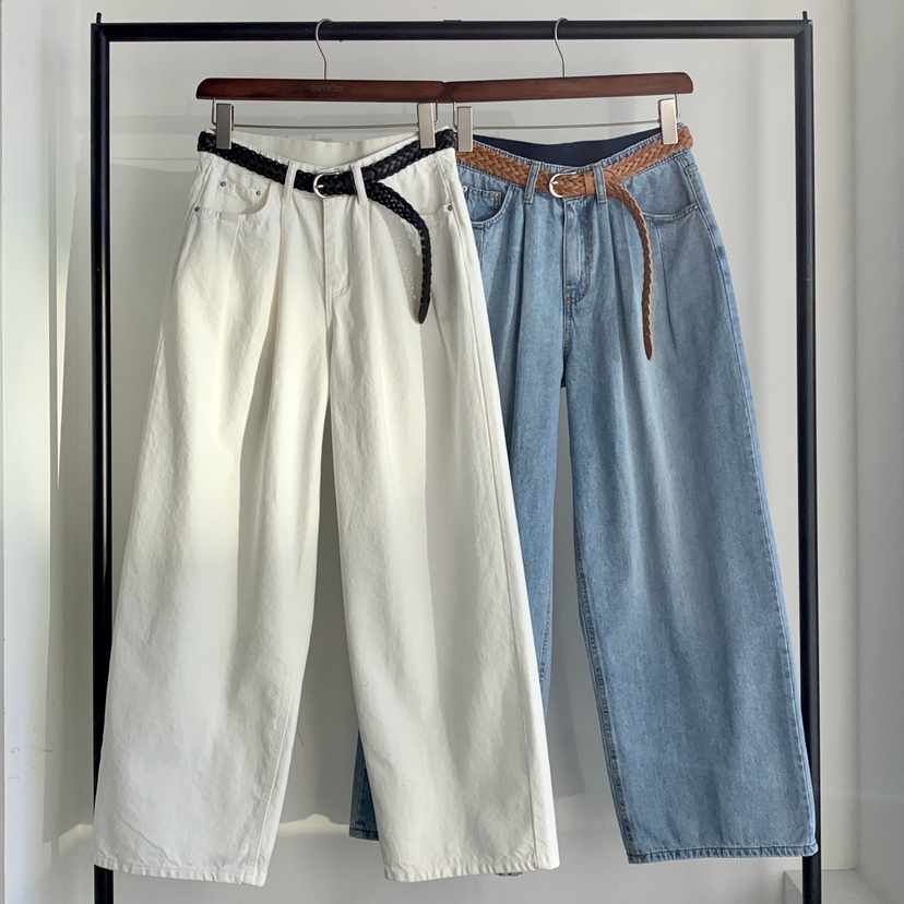 DAVICHI/D.SECOND韓國東大門直郵女裝新品推薦牛仔褲含腰帶DAVICHI/D.SECOND牛仔褲