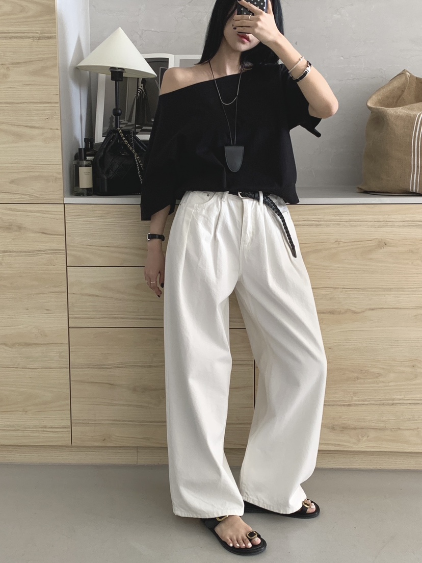 DAVICHI/D.SECOND韓國東大門直郵女裝新品推薦牛仔褲含腰帶DAVICHI/D.SECOND牛仔褲