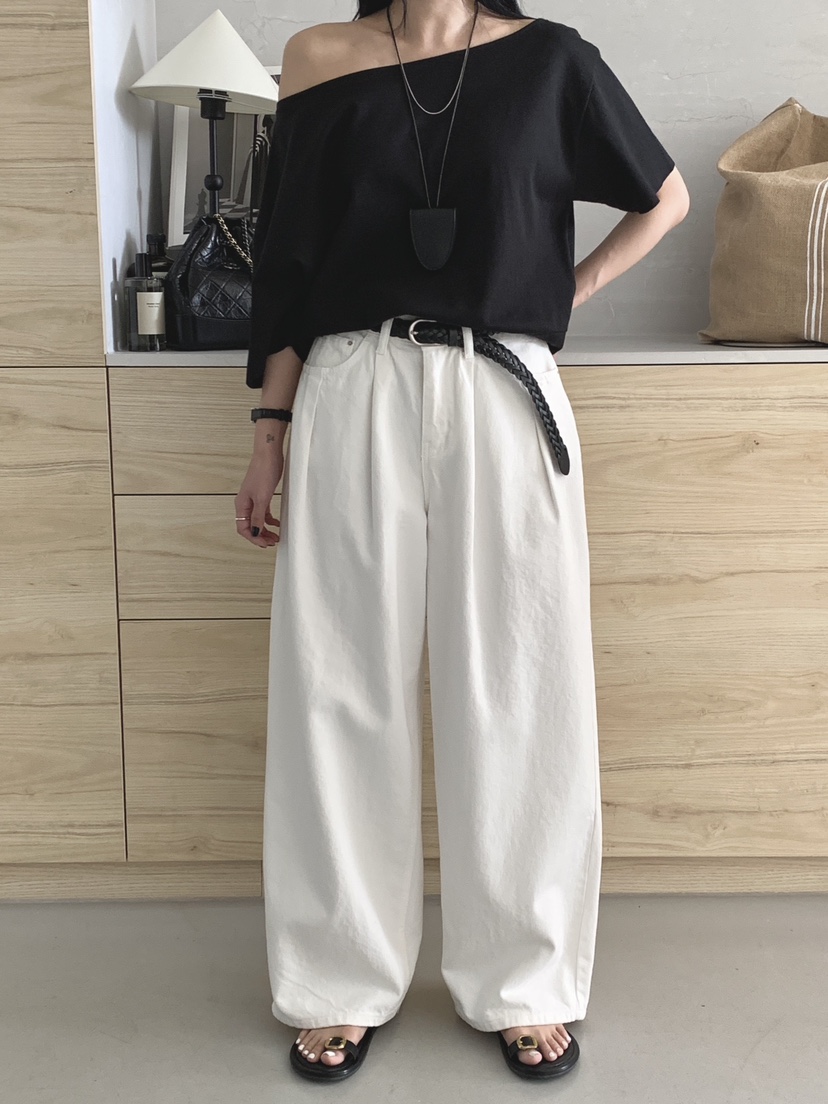 DAVICHI/D.SECOND韓國東大門直郵女裝新品推薦牛仔褲含腰帶DAVICHI/D.SECOND牛仔褲