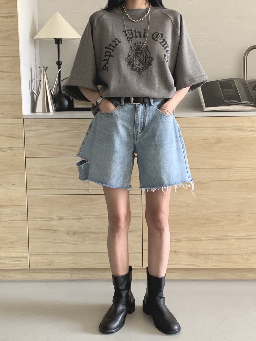 DAVICHI/D.SECOND韓國東大門直郵女裝新款26春夏短褲含隨機腰帶DAVICHI/D.SECOND短褲