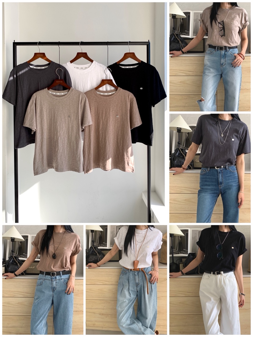 DAVICHI/D.SECOND韓國直郵實拍女士新款人氣26春夏熱賣T恤DAVICHI/D.SECONDT恤