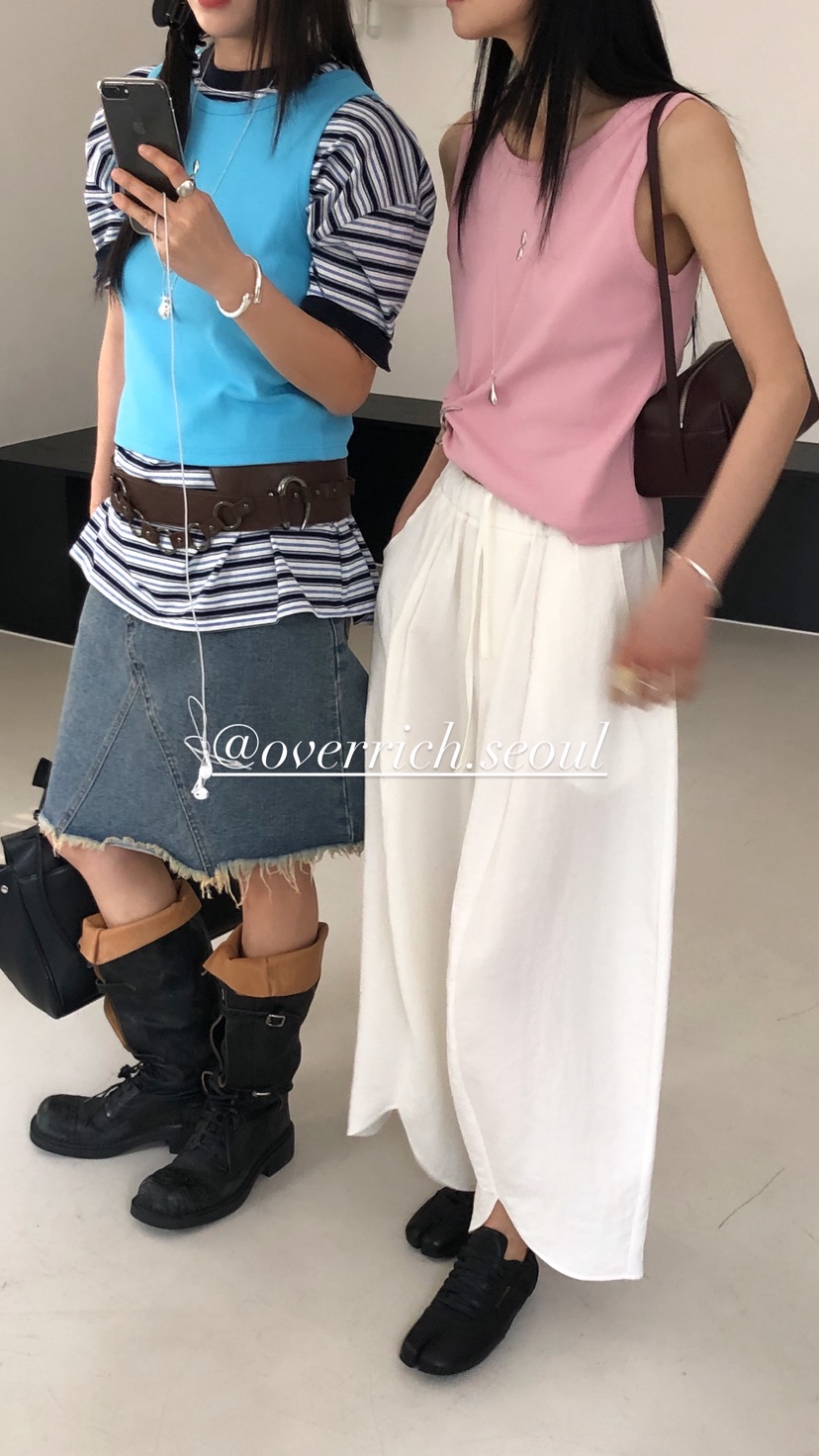 OVER RICH韓國直郵女士新品熱賣人氣推薦26春夏休閑休閑褲OVER RICH休閑褲