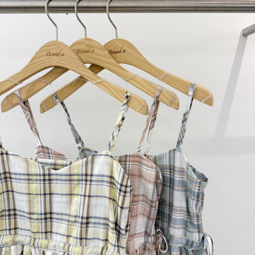 BOUND.A韓國直郵女士新款休閑熱賣人氣26春夏吊帶背心格子BOUND.A吊帶/背心