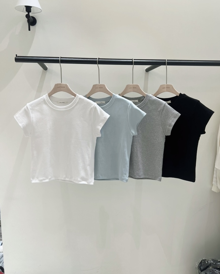 LOVE ROSIE韓國代購女士新品時尚職業熱賣休閑人氣推薦T恤LOVE ROSIET恤圖色4左四色