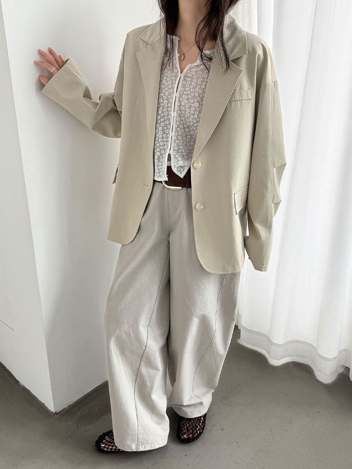 STAY HERE韓國代購女裝新品熱賣時尚休閑職業人氣26春夏夾克STAY HERE夾克