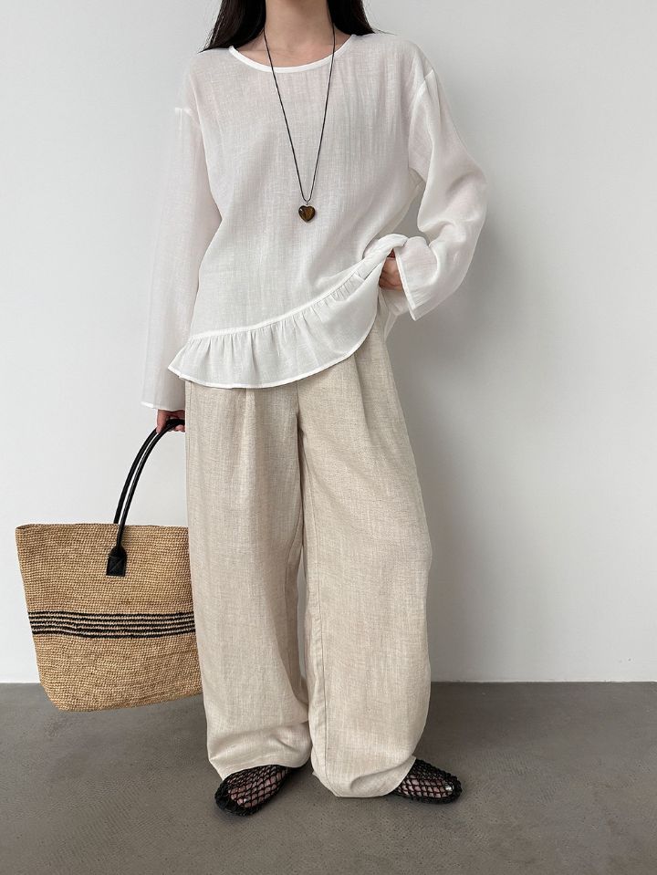 STAY HERE韓國直郵實拍女裝新品26春夏熱賣推薦時尚休閑褲STAY HERE休閑褲