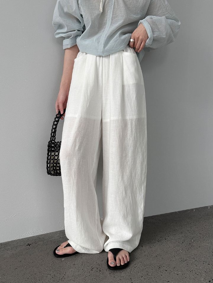 STAY HERE韓國直郵實拍女裝新品26春夏熱賣推薦時尚休閑褲STAY HERE休閑褲