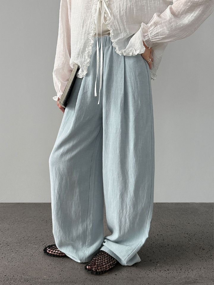 STAY HERE韓國直郵實拍女裝新品26春夏熱賣推薦時尚休閑褲STAY HERE休閑褲