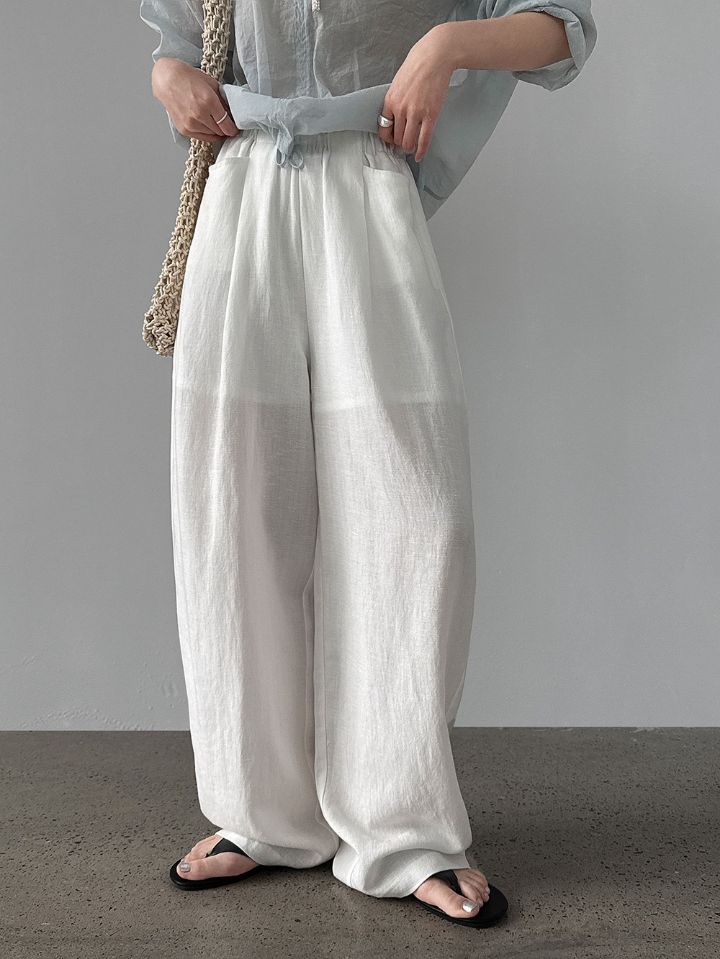 STAY HERE韓國直郵實拍女裝新品26春夏熱賣推薦時尚休閑褲STAY HERE休閑褲