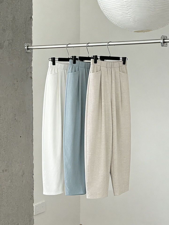 STAY HERE韓國直郵實拍女裝新品26春夏熱賣推薦時尚休閑褲STAY HERE休閑褲