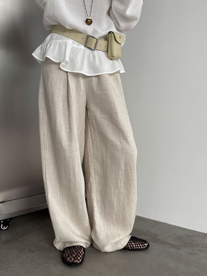 STAY HERE韓國直郵實拍女裝新品26春夏熱賣推薦時尚休閑褲STAY HERE休閑褲圖色3