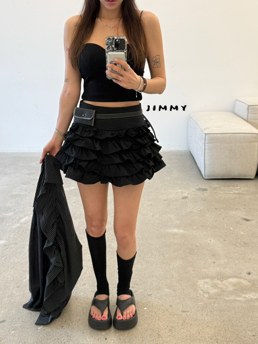 JIMMY韓國東大門代購女士新品人氣熱賣職業時尚短裙不含腰帶JIMMY/REMAKE短裙