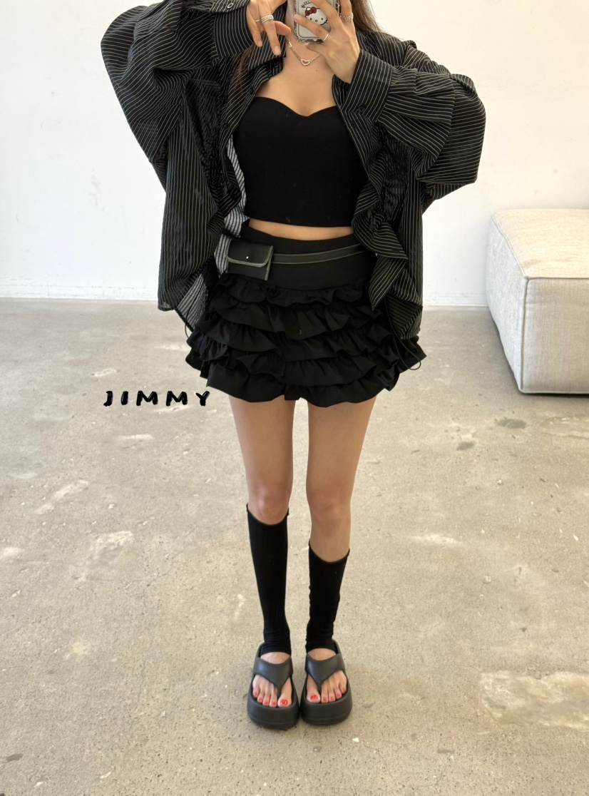 JIMMY韓國東大門代購女士新品人氣熱賣職業時尚短裙不含腰帶JIMMY/REMAKE短裙