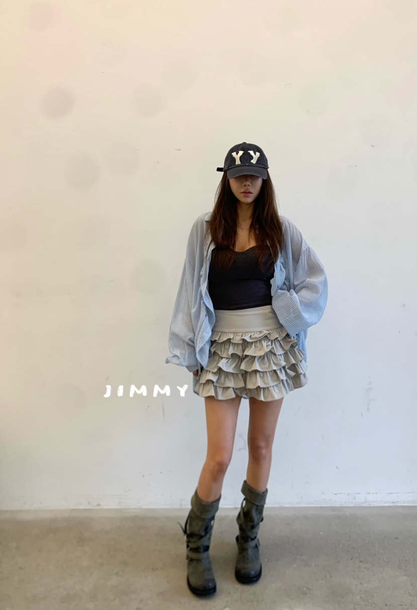 JIMMY韓國東大門代購女士新品人氣熱賣職業時尚短裙不含腰帶JIMMY/REMAKE短裙