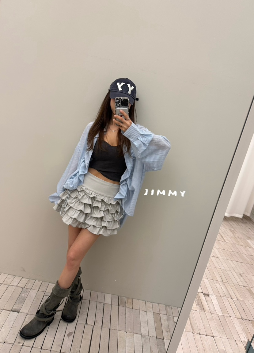 JIMMY韓國東大門代購女士新品人氣熱賣職業時尚短裙不含腰帶JIMMY/REMAKE短裙