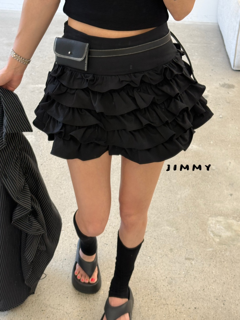 JIMMY韓國東大門代購女士新品人氣熱賣職業時尚短裙不含腰帶JIMMY/REMAKE短裙圖色1