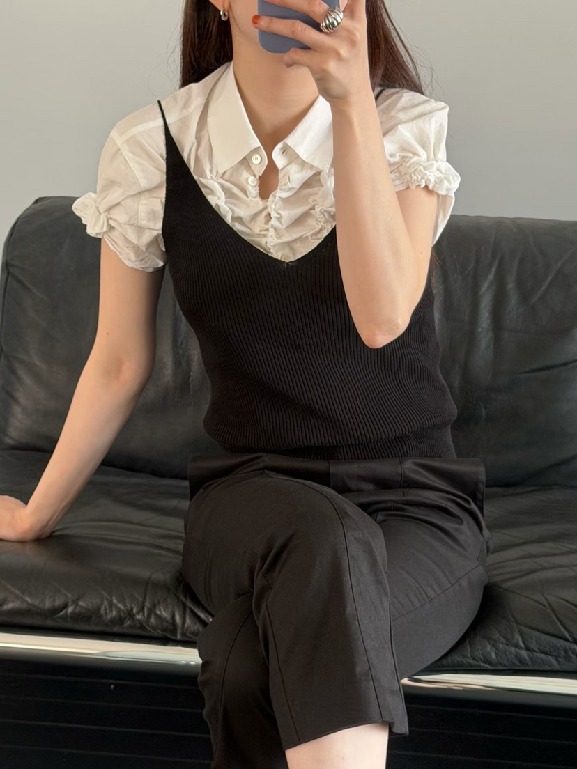 ARKIE/TAF韓國直郵實拍女士新品休閑推薦職業襯衫蕾絲衫ARKIE/TAF襯衫/蕾絲衫