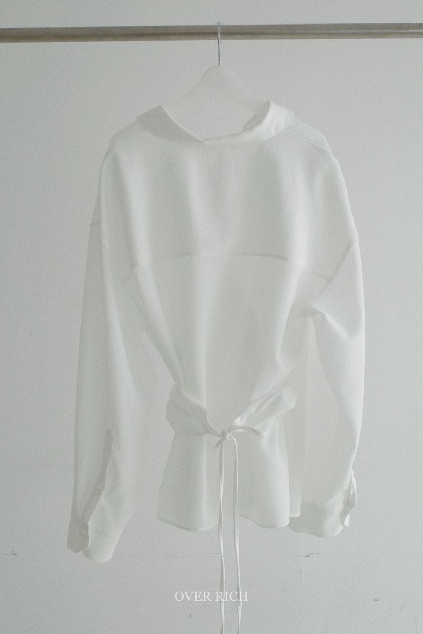 OVER RICH韓國代購女士新款26春夏時尚職業人氣襯衫蕾絲衫OVER RICH襯衫/蕾絲衫