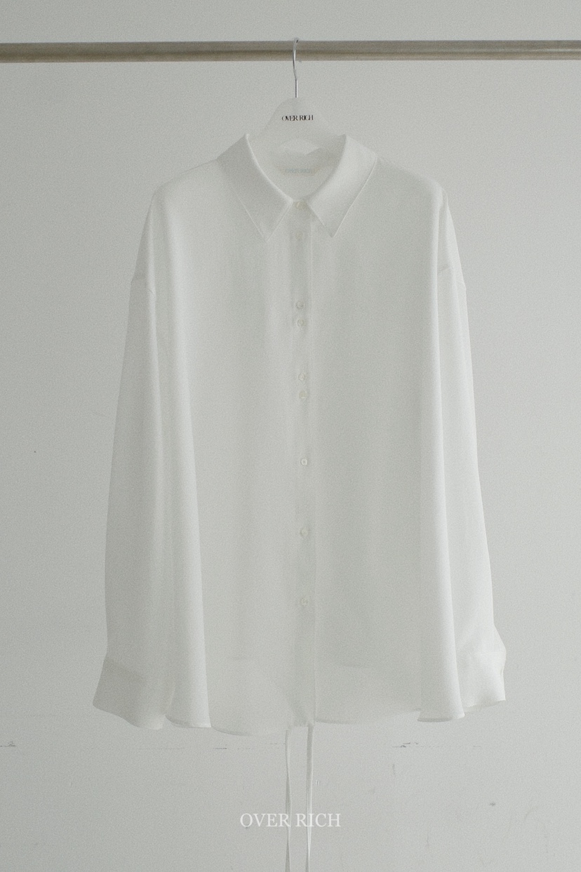 OVER RICH韓國代購女士新款26春夏時尚職業人氣襯衫蕾絲衫OVER RICH襯衫/蕾絲衫