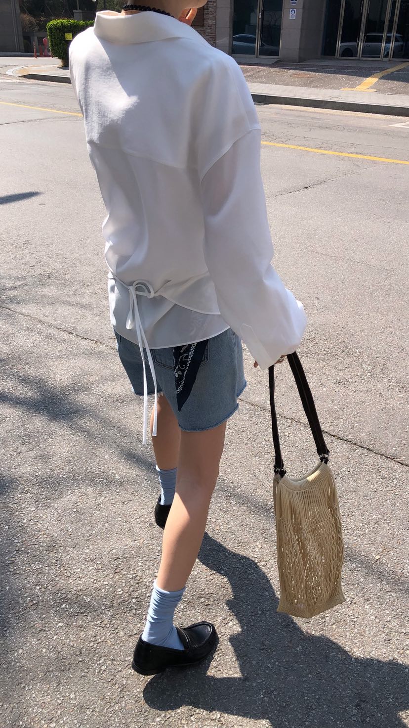 OVER RICH韓國代購女士新款26春夏時尚職業人氣襯衫蕾絲衫OVER RICH襯衫/蕾絲衫