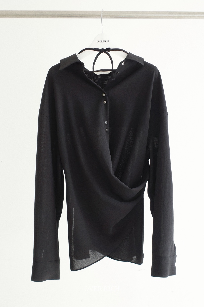 OVER RICH韓國代購女士新款26春夏時尚職業人氣襯衫蕾絲衫OVER RICH襯衫/蕾絲衫圖色4