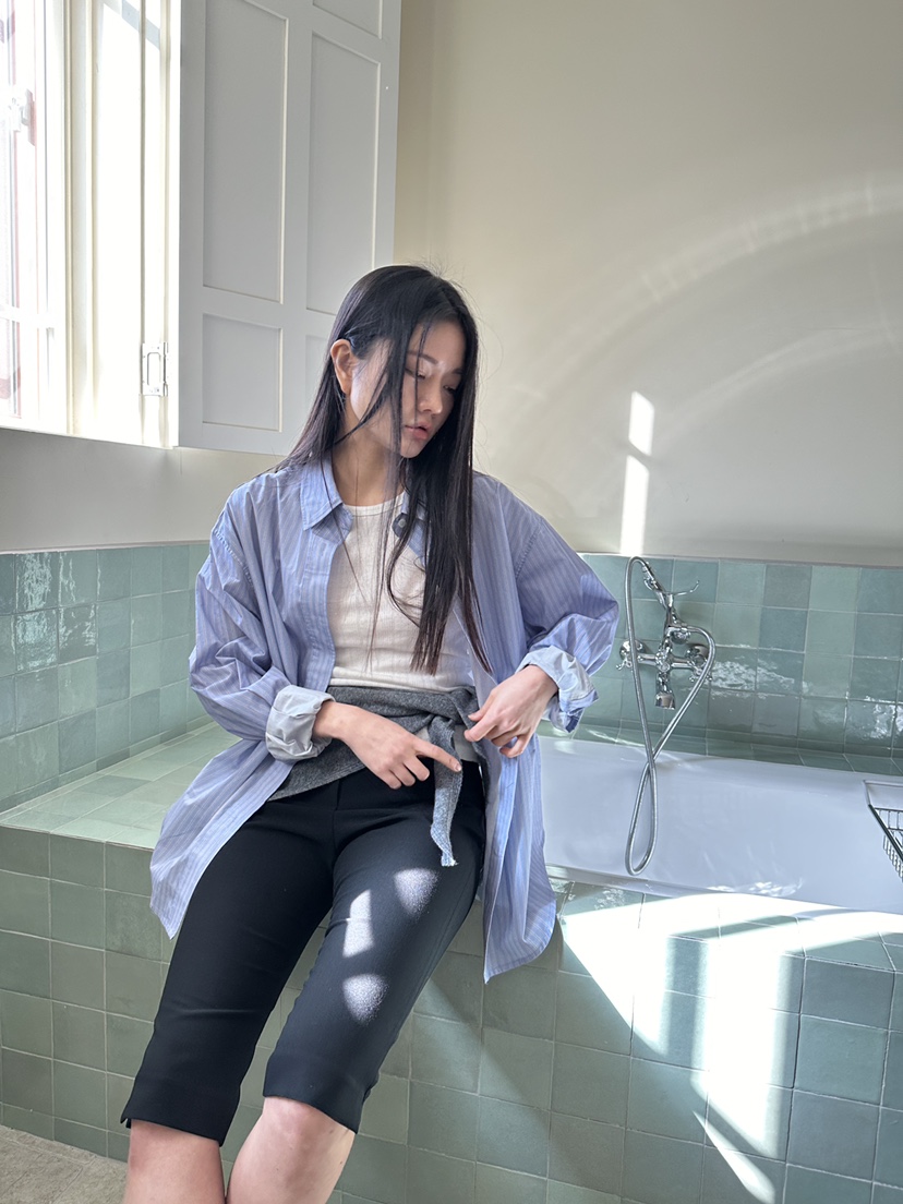 NDE韓國代購女士新款推薦休閑時尚襯衫蕾絲衫不含內搭高領BOHEME_NDE襯衫/蕾絲衫