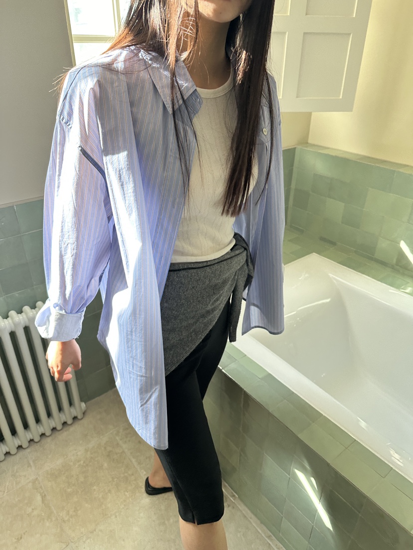 NDE韓國代購女士新款推薦休閑時尚襯衫蕾絲衫不含內搭高領BOHEME_NDE襯衫/蕾絲衫