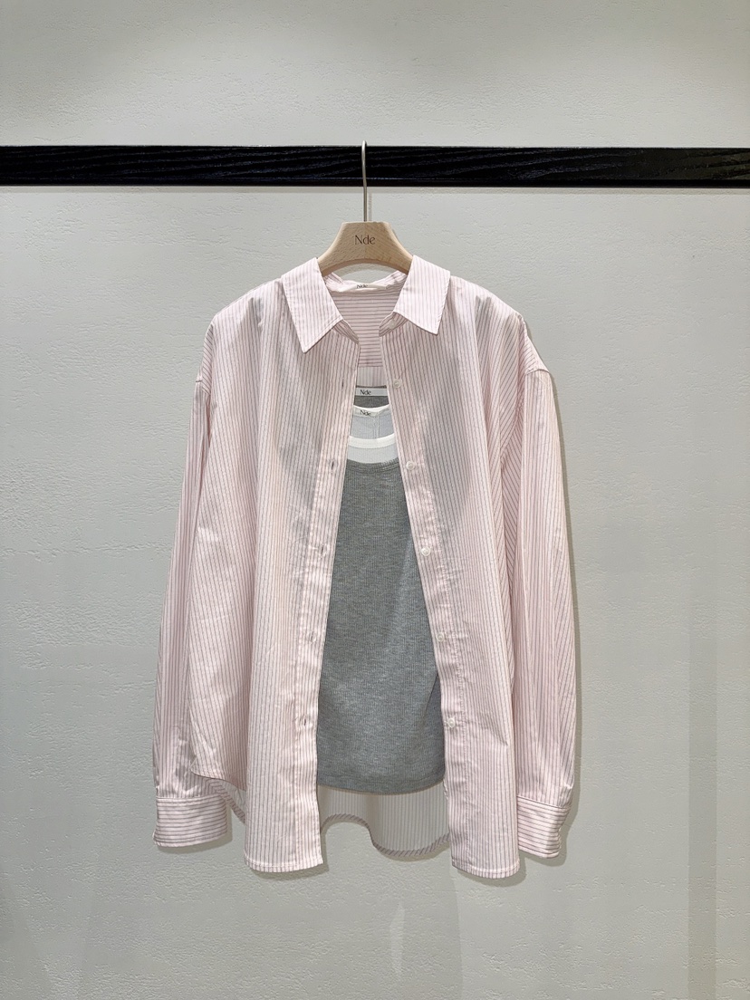 NDE韓國代購女士新款推薦休閑時尚襯衫蕾絲衫不含內搭高領BOHEME_NDE襯衫/蕾絲衫圖色3