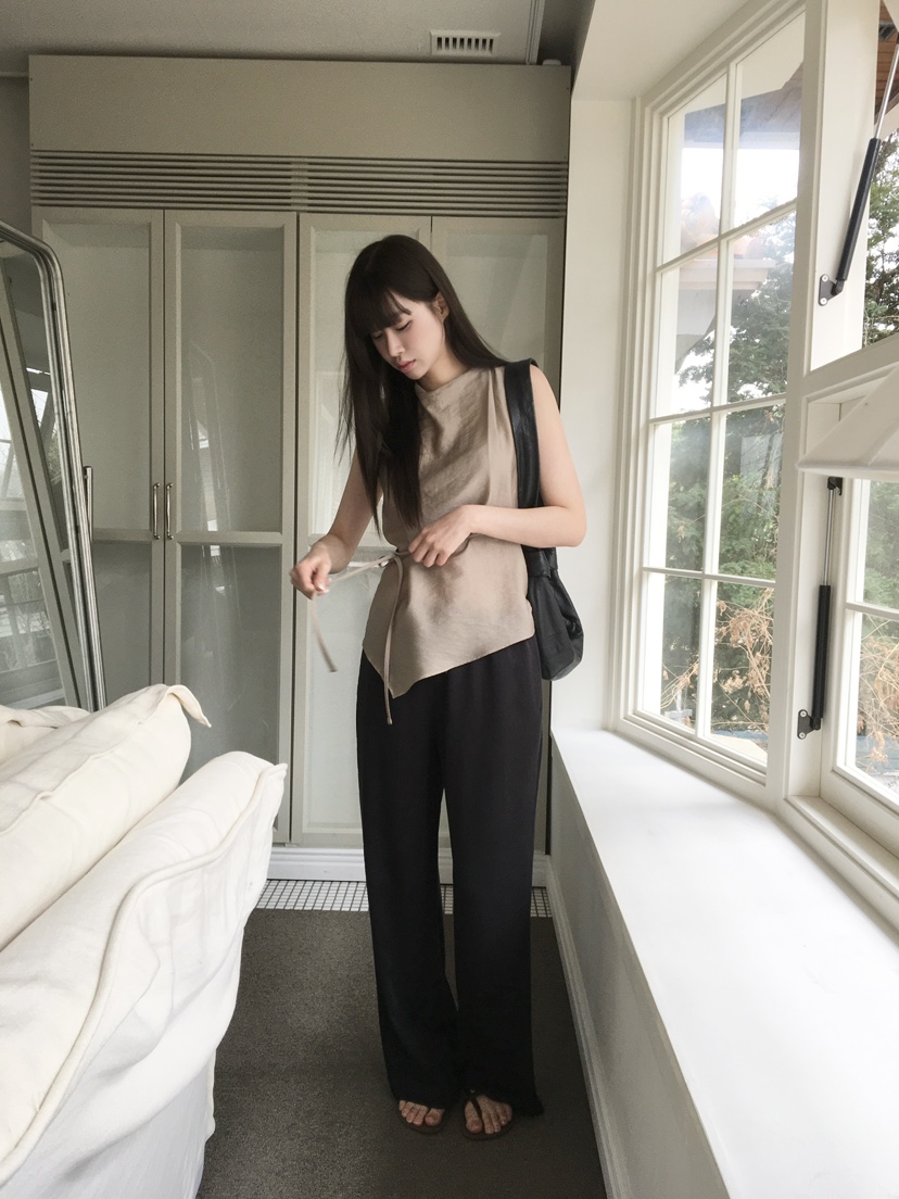 LEGACY韓國直郵女裝新款職業人氣熱賣吊帶背心含腰帶透明LEGACY吊帶/背心