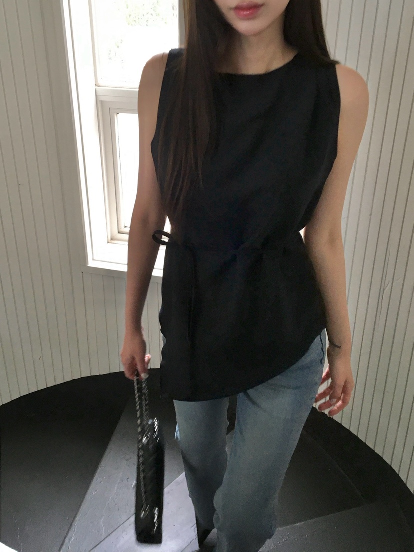 LEGACY韓國直郵女裝新款職業人氣熱賣吊帶背心含腰帶透明LEGACY吊帶/背心