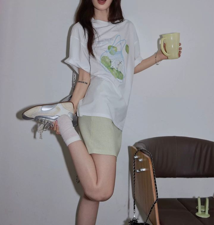 STAY HERE韓國東大門代購女士新款人氣熱賣休閑時尚26春夏T恤STAY HERET恤