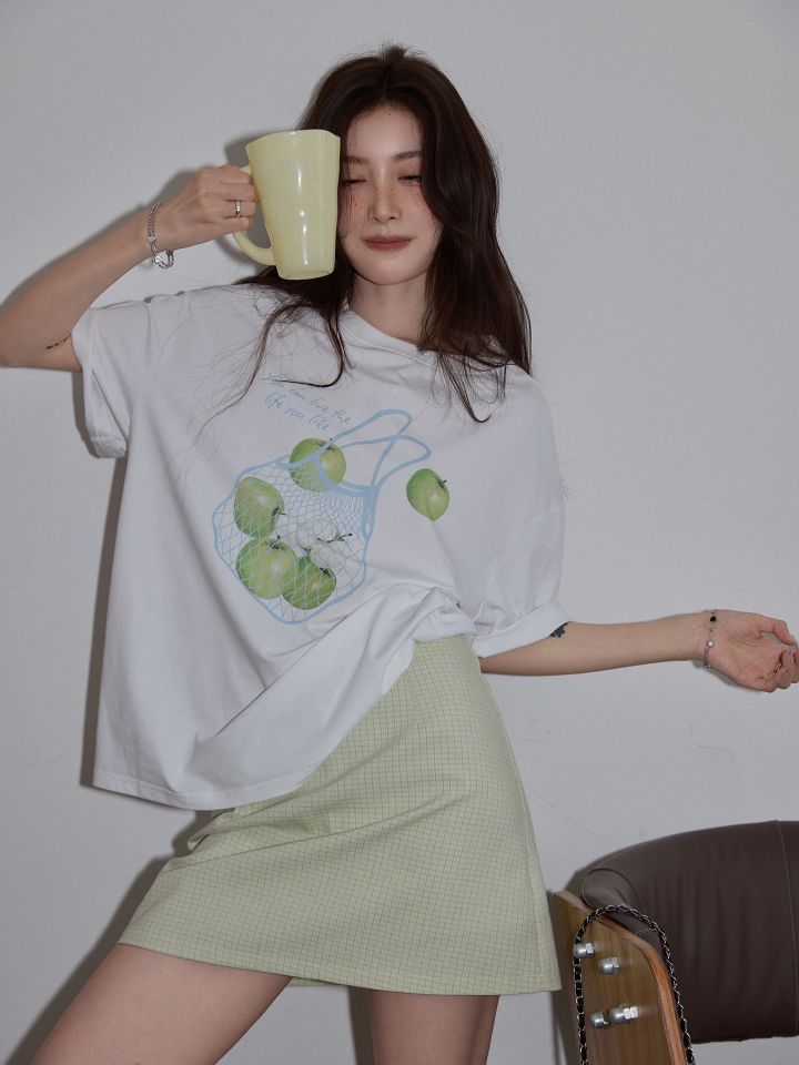 STAY HERE韓國東大門代購女士新款人氣熱賣休閑時尚26春夏T恤STAY HERET恤圖色2