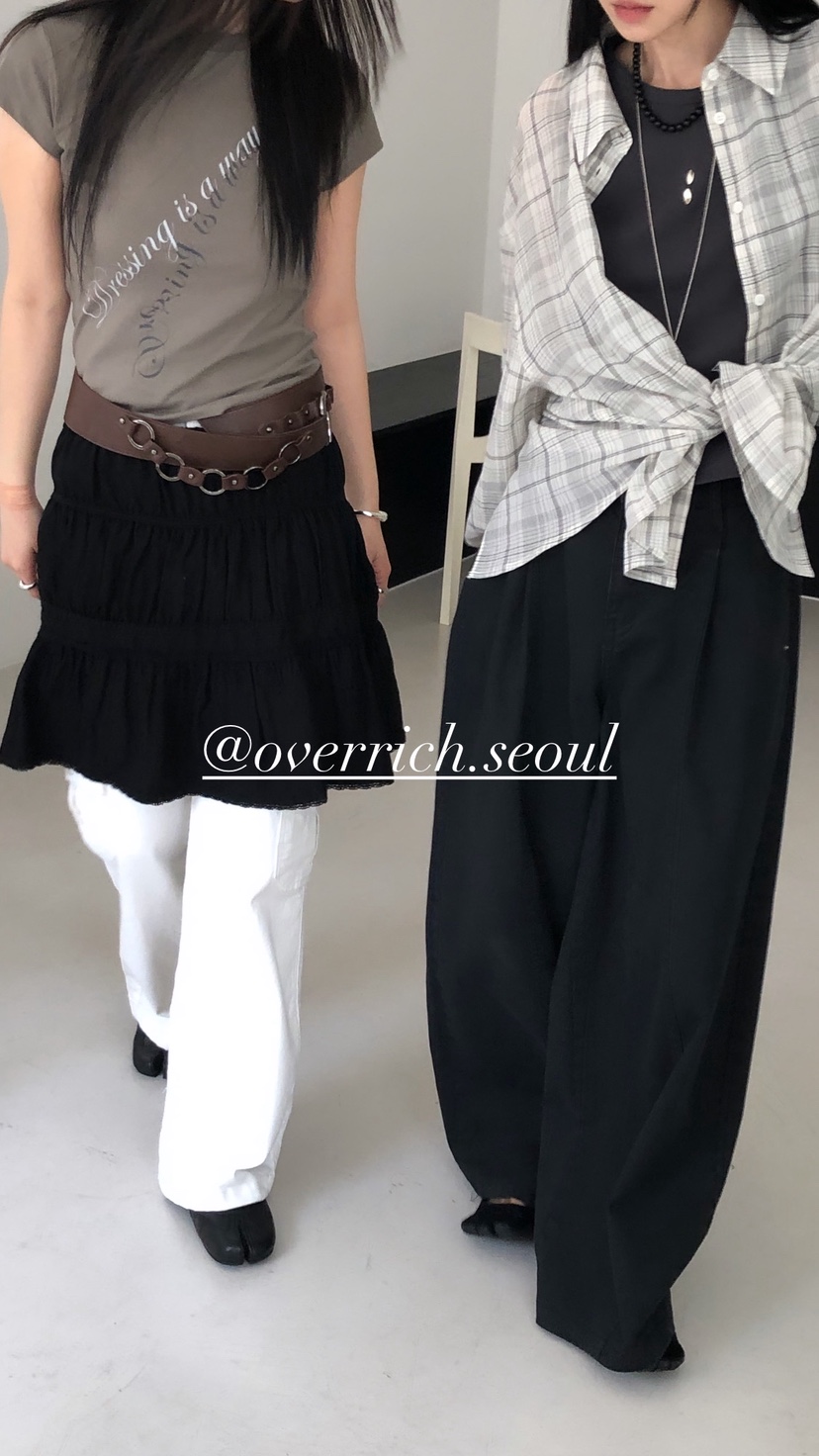 OVER RICH韓國東大門代購女裝新品26春夏職業半身裙中短裙OVER RICH半身裙/中短裙