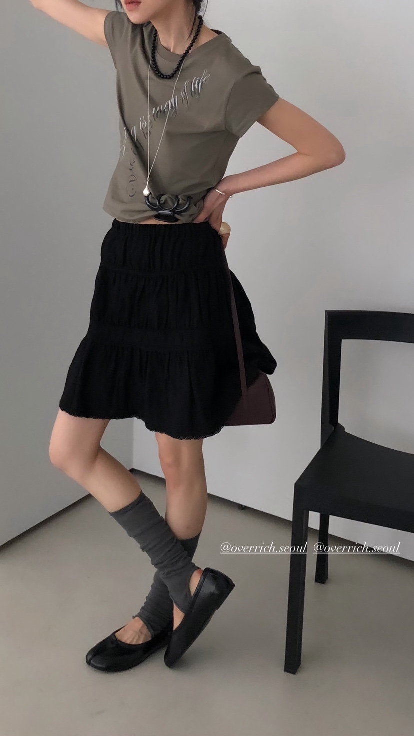 OVER RICH韓國東大門代購女裝新品26春夏職業半身裙中短裙OVER RICH半身裙/中短裙