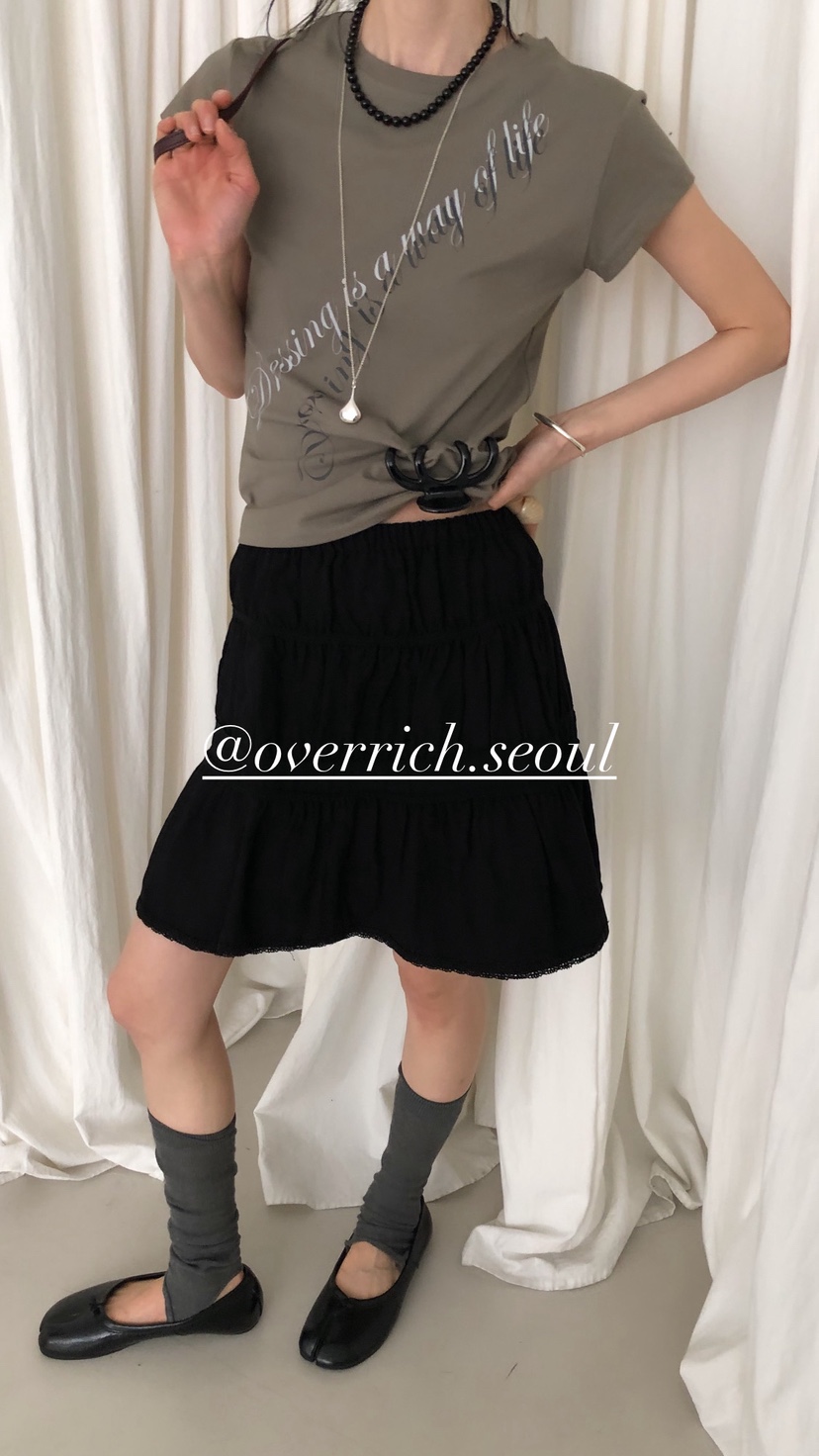 OVER RICH韓國東大門代購女裝新品26春夏職業半身裙中短裙OVER RICH半身裙/中短裙