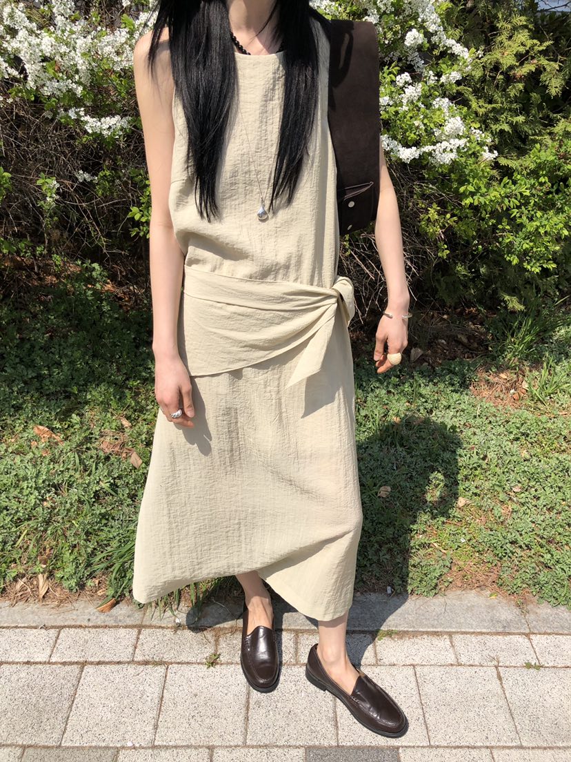 OVER RICH韓國代購女士新款熱賣休閑連衣裙不含絲巾圍巾OVER RICH連衣裙