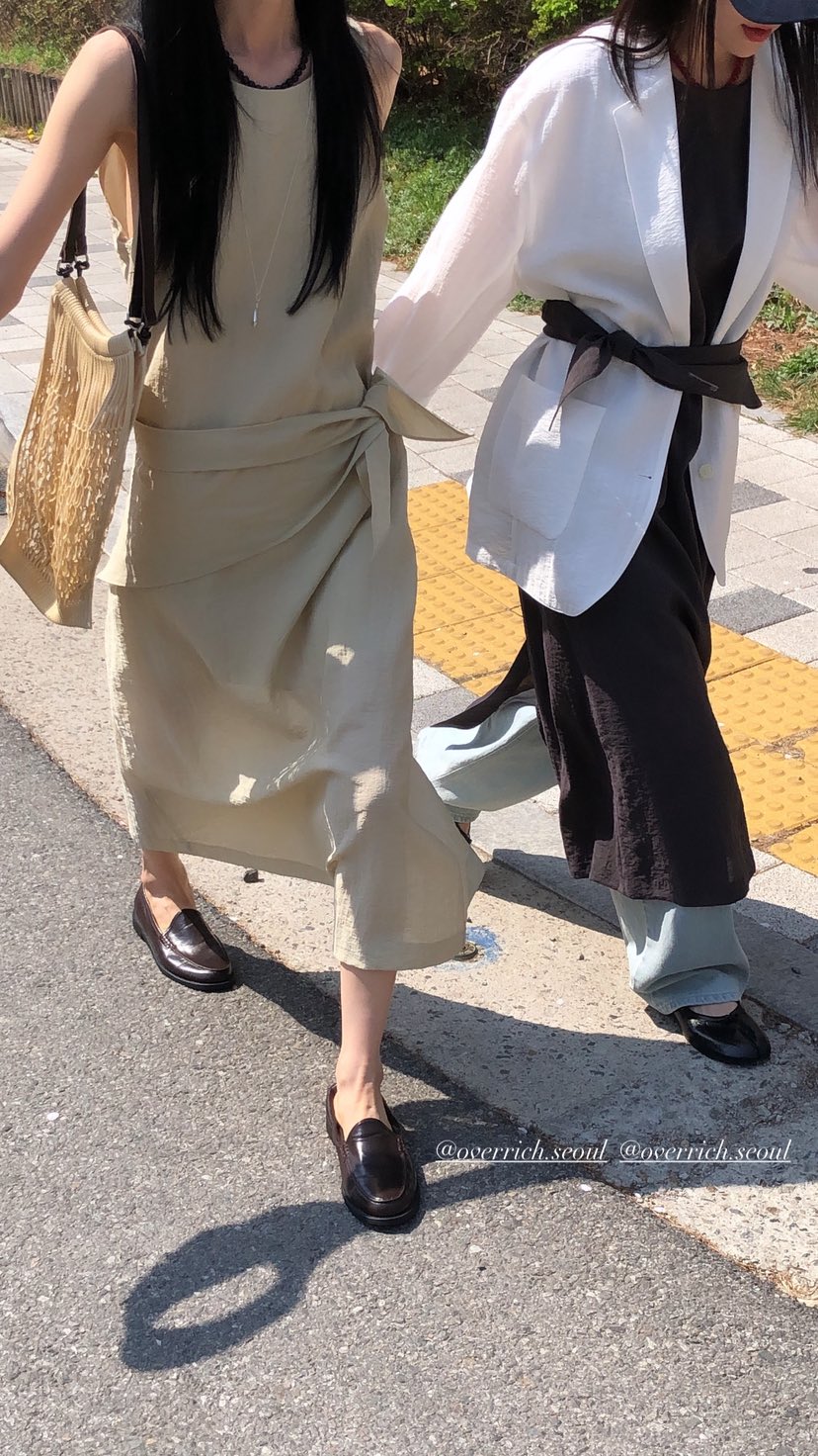 OVER RICH韓國代購女士新款熱賣休閑連衣裙不含絲巾圍巾OVER RICH連衣裙