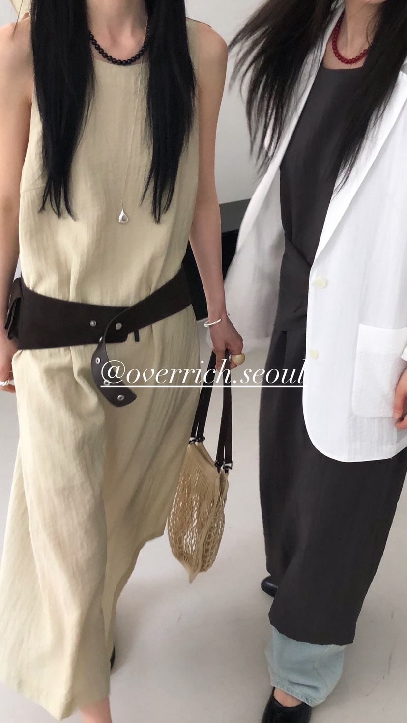 OVER RICH韓國代購女士新款熱賣休閑連衣裙不含絲巾圍巾OVER RICH連衣裙